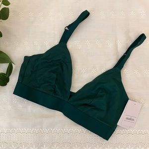 Auden so soft unlined triangle bralette size xs in dark green